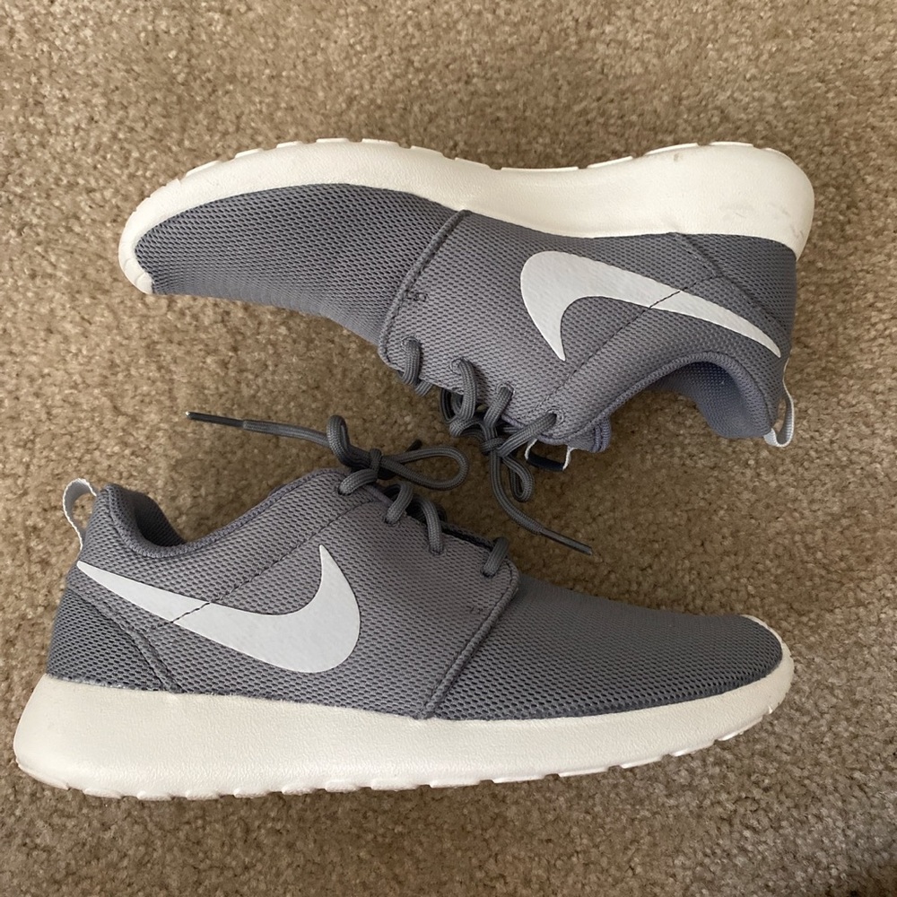 Gray Nike sneakers